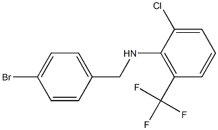 N-[(4-bromophenyl)methyl]-2-chloro-6-(trifluoromethyl)aniline Struktur