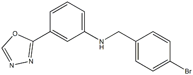 N-[(4-bromophenyl)methyl]-3-(1,3,4-oxadiazol-2-yl)aniline Struktur