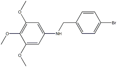 N-[(4-bromophenyl)methyl]-3,4,5-trimethoxyaniline Struktur