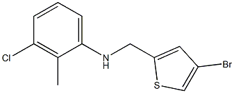 N-[(4-bromothiophen-2-yl)methyl]-3-chloro-2-methylaniline Struktur