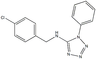 N-[(4-chlorophenyl)methyl]-1-phenyl-1H-1,2,3,4-tetrazol-5-amine Struktur