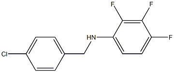 N-[(4-chlorophenyl)methyl]-2,3,4-trifluoroaniline Struktur