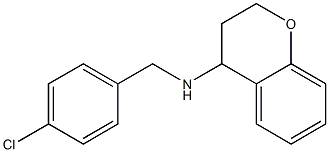 N-[(4-chlorophenyl)methyl]-3,4-dihydro-2H-1-benzopyran-4-amine Struktur