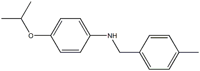 N-[(4-methylphenyl)methyl]-4-(propan-2-yloxy)aniline Struktur