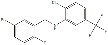 N-[(5-bromo-2-fluorophenyl)methyl]-2-chloro-5-(trifluoromethyl)aniline Struktur