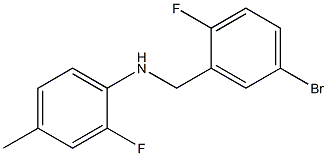 N-[(5-bromo-2-fluorophenyl)methyl]-2-fluoro-4-methylaniline Struktur