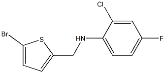 N-[(5-bromothiophen-2-yl)methyl]-2-chloro-4-fluoroaniline Struktur