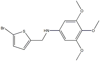 N-[(5-bromothiophen-2-yl)methyl]-3,4,5-trimethoxyaniline Struktur