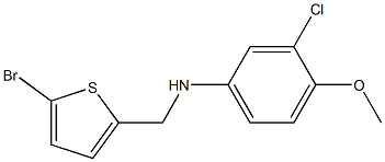 N-[(5-bromothiophen-2-yl)methyl]-3-chloro-4-methoxyaniline Struktur