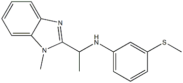 N-[1-(1-methyl-1H-1,3-benzodiazol-2-yl)ethyl]-3-(methylsulfanyl)aniline Struktur