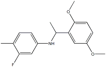 N-[1-(2,5-dimethoxyphenyl)ethyl]-3-fluoro-4-methylaniline Struktur