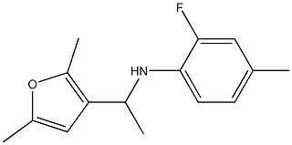 N-[1-(2,5-dimethylfuran-3-yl)ethyl]-2-fluoro-4-methylaniline Struktur