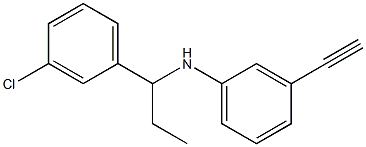 N-[1-(3-chlorophenyl)propyl]-3-ethynylaniline Struktur