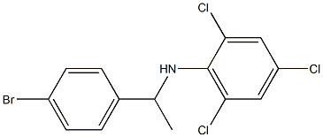 N-[1-(4-bromophenyl)ethyl]-2,4,6-trichloroaniline Struktur