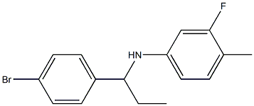 N-[1-(4-bromophenyl)propyl]-3-fluoro-4-methylaniline Struktur