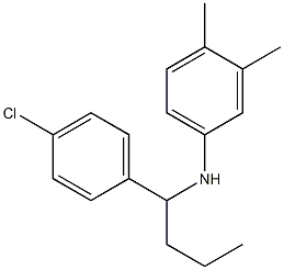 N-[1-(4-chlorophenyl)butyl]-3,4-dimethylaniline Struktur