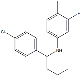 N-[1-(4-chlorophenyl)butyl]-3-fluoro-4-methylaniline Struktur