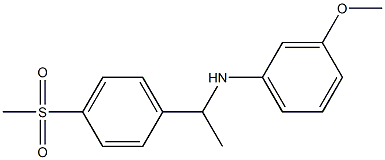 N-[1-(4-methanesulfonylphenyl)ethyl]-3-methoxyaniline Struktur