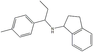 N-[1-(4-methylphenyl)propyl]-2,3-dihydro-1H-inden-1-amine Struktur