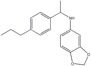 N-[1-(4-propylphenyl)ethyl]-2H-1,3-benzodioxol-5-amine Struktur