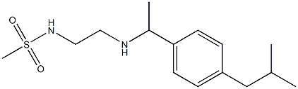 N-[2-({1-[4-(2-methylpropyl)phenyl]ethyl}amino)ethyl]methanesulfonamide Struktur