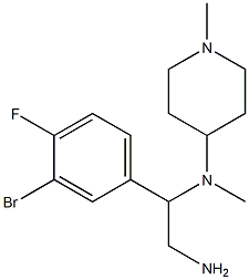 N-[2-amino-1-(3-bromo-4-fluorophenyl)ethyl]-N-methyl-N-(1-methylpiperidin-4-yl)amine Struktur