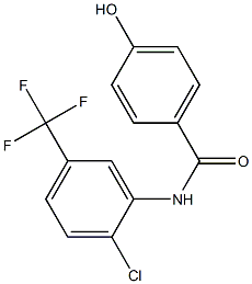 N-[2-chloro-5-(trifluoromethyl)phenyl]-4-hydroxybenzamide Struktur