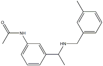 N-[3-(1-{[(3-methylphenyl)methyl]amino}ethyl)phenyl]acetamide Struktur