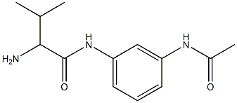 N-[3-(acetylamino)phenyl]-2-amino-3-methylbutanamide Struktur