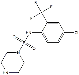 N-[4-chloro-2-(trifluoromethyl)phenyl]piperazine-1-sulfonamide Struktur