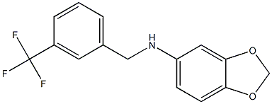 N-{[3-(trifluoromethyl)phenyl]methyl}-2H-1,3-benzodioxol-5-amine Struktur