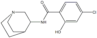 N-{1-azabicyclo[2.2.2]octan-3-yl}-4-chloro-2-hydroxybenzamide Struktur