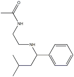 N-{2-[(3-methyl-1-phenylbutyl)amino]ethyl}acetamide Struktur