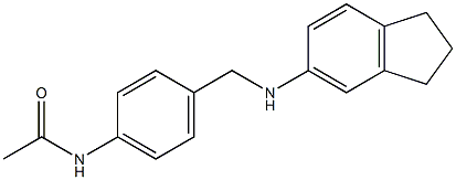 N-{4-[(2,3-dihydro-1H-inden-5-ylamino)methyl]phenyl}acetamide Struktur