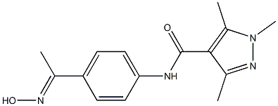 N-{4-[1-(hydroxyimino)ethyl]phenyl}-1,3,5-trimethyl-1H-pyrazole-4-carboxamide Struktur