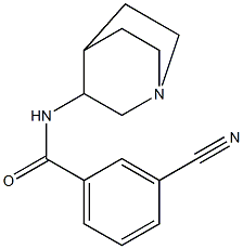 N-1-azabicyclo[2.2.2]oct-3-yl-3-cyanobenzamide Struktur