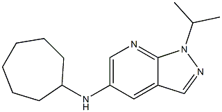 N-cycloheptyl-1-(propan-2-yl)-1H-pyrazolo[3,4-b]pyridin-5-amine Struktur