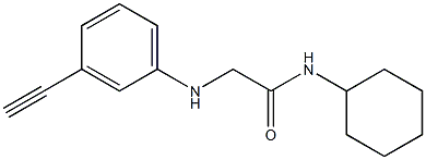 N-cyclohexyl-2-[(3-ethynylphenyl)amino]acetamide Struktur