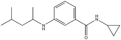 N-cyclopropyl-3-[(4-methylpentan-2-yl)amino]benzamide Struktur