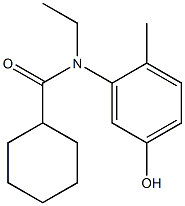 N-ethyl-N-(5-hydroxy-2-methylphenyl)cyclohexanecarboxamide Struktur