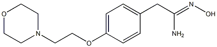 N'-hydroxy-2-{4-[2-(morpholin-4-yl)ethoxy]phenyl}ethanimidamide Struktur