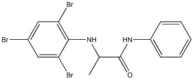 N-phenyl-2-[(2,4,6-tribromophenyl)amino]propanamide Struktur