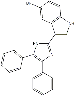 5-bromo-3-(4,5-diphenyl-1H-imidazol-2-yl)-1H-indole Struktur