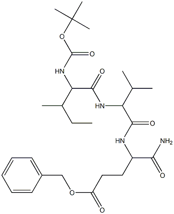 benzyl 12-(aminocarbonyl)-6-sec-butyl-9-isopropyl-2,2-dimethyl-4,7,10-trioxo-3-oxa-5,8,11-triazapentadecan-15-oate Struktur