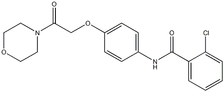 2-chloro-N-{4-[2-(4-morpholinyl)-2-oxoethoxy]phenyl}benzamide Struktur