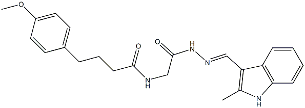 4-(4-methoxyphenyl)-N-(2-{2-[(2-methyl-1H-indol-3-yl)methylene]hydrazino}-2-oxoethyl)butanamide Struktur