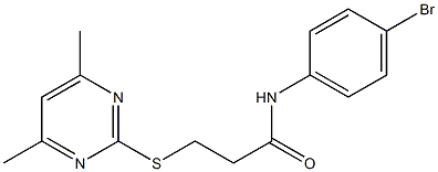 N-(4-bromophenyl)-3-[(4,6-dimethyl-2-pyrimidinyl)sulfanyl]propanamide Struktur