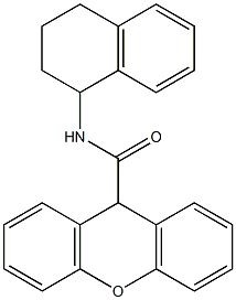 N-(1,2,3,4-tetrahydro-1-naphthalenyl)-9H-xanthene-9-carboxamide Struktur