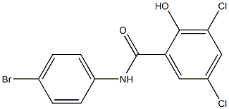 N-(4-bromophenyl)-3,5-dichloro-2-hydroxybenzamide Struktur