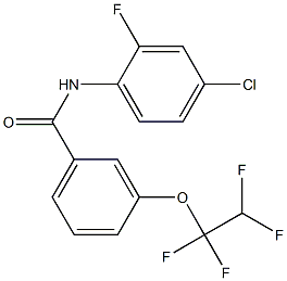 N-(4-chloro-2-fluorophenyl)-3-(1,1,2,2-tetrafluoroethoxy)benzamide Struktur